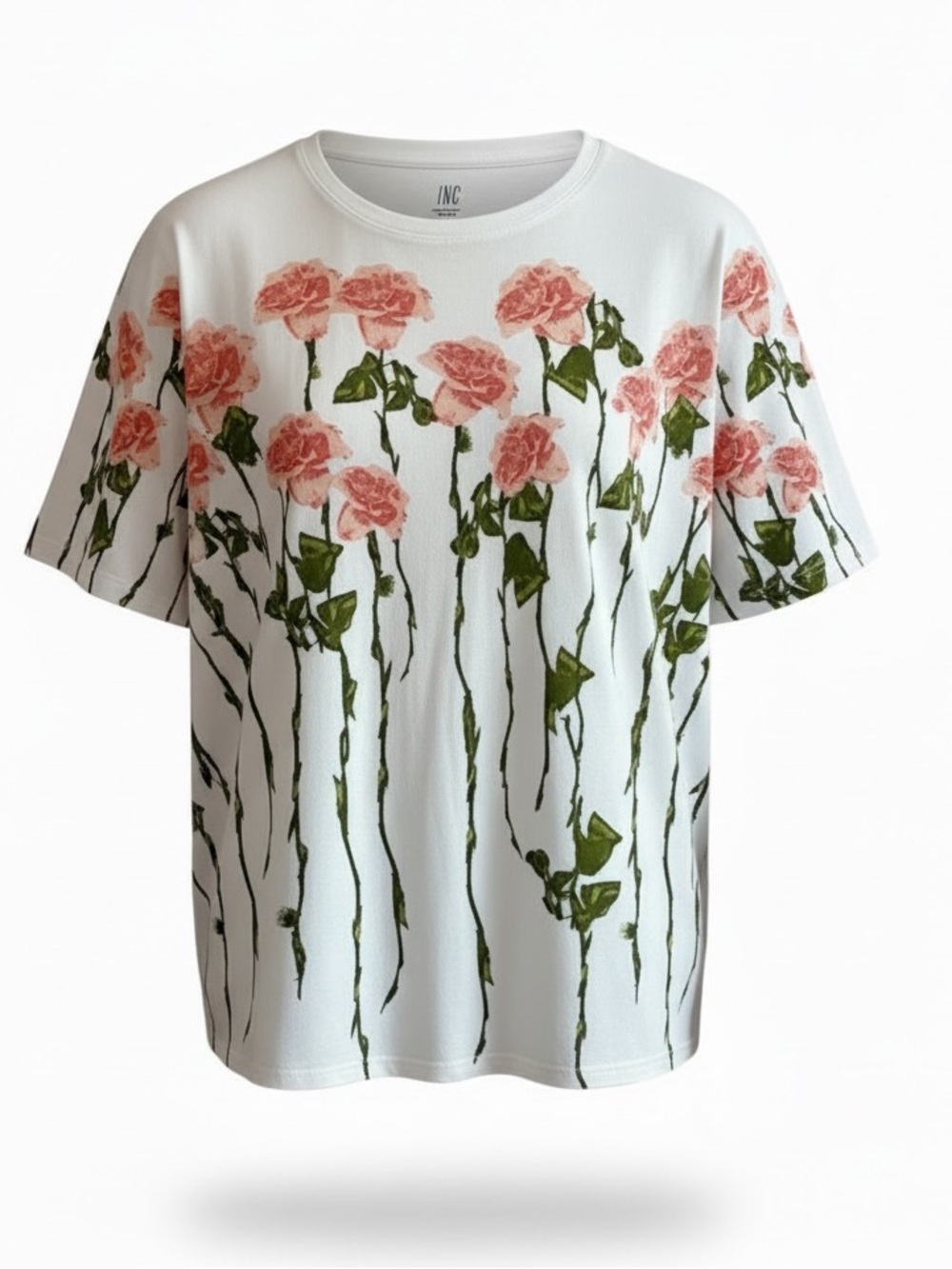 INC. International Concepts Men’s Floral Rose Graphic Tee Xl